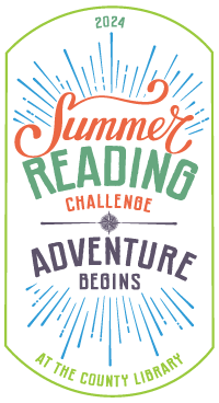 Summer Reading Challenge with the County Library, June 1 through July 31.